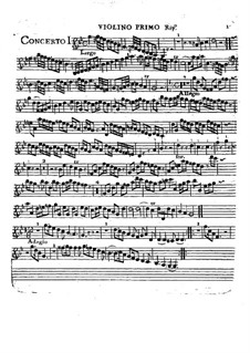 Six Concertos, Op.2: Violino I ripieno part by Charles Avison