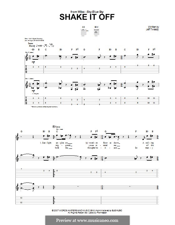 Shake It Off (Wilco): For guitar with tab by Jeff Tweedy