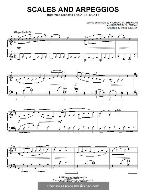 Scales and Arpeggios: For piano by Richard M. Sherman, Robert B. Sherman