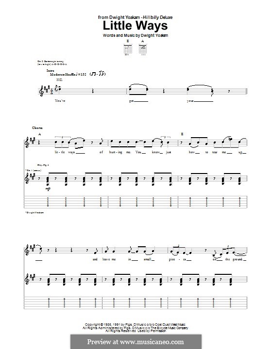 Little Ways: For guitar with tab by Dwight Yoakam