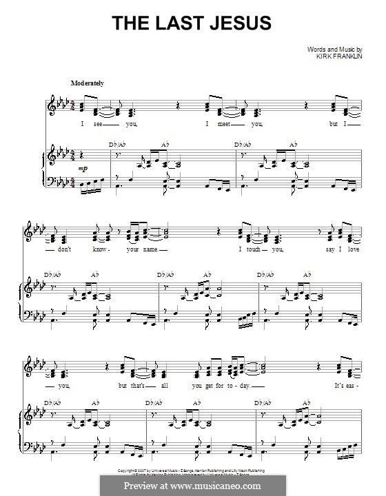 That Last Jesus: For voice and piano (or guitar) by Kirk Franklin