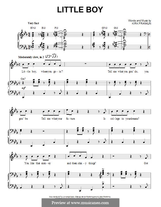 Little Boy: For voice and piano (or guitar) by Kirk Franklin