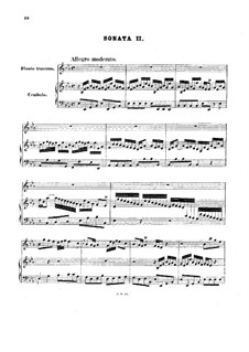 Sonata for Flute and Harpsichord No.2 in E Flat Major, BWV 1031: Score by Johann Sebastian Bach