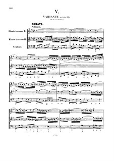 Sonata for Two Violins and Basso Continuo in G Major, BWV 1039: Full score by Johann Sebastian Bach
