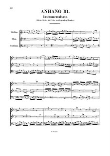 Sonata for Oboe, Violin and Basso Continuo in F Major, BWV 1040: Appendix by Johann Sebastian Bach