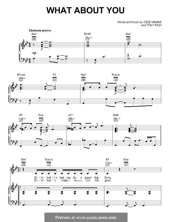 What About You: For voice and piano (or guitar) by CeCe Winans