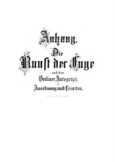 Appendix: Appendix for Harpsichord by Johann Sebastian Bach