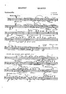 Piano Quartet in A Minor, Op.31: Cello part by Georgy Catoire