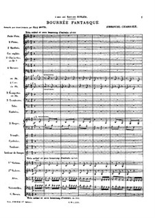 Bourrée fantasque: For symphonic orchestra by Emmanuel Chabrier