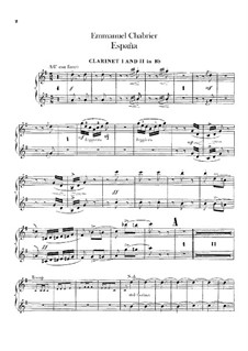 España: Clarinets I-II parts by Emmanuel Chabrier