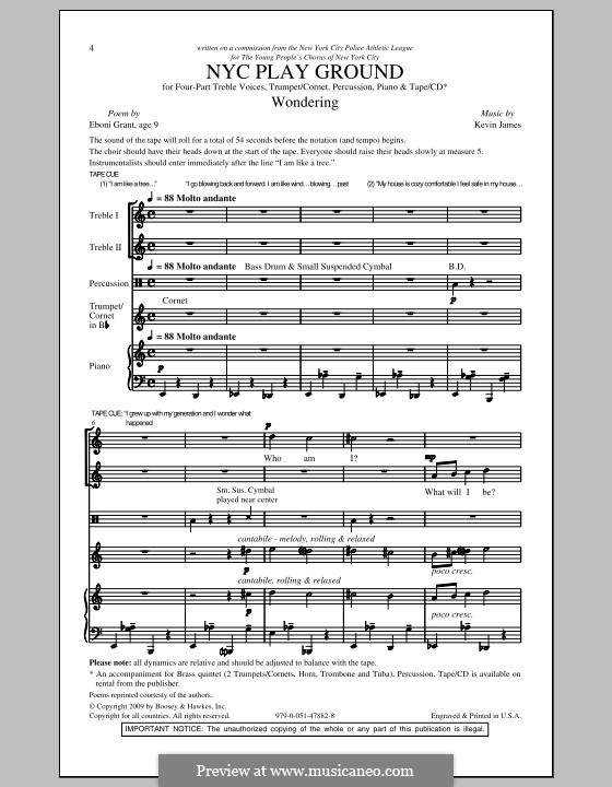 NYC Play Ground: Choral 2-Part by Kevin James