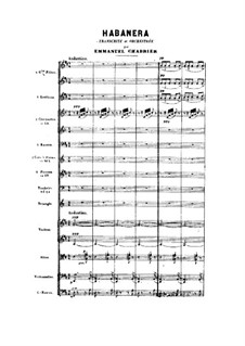 Habanera: For orchestra by Emmanuel Chabrier