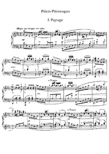 Pièces pittoresques: For piano by Emmanuel Chabrier