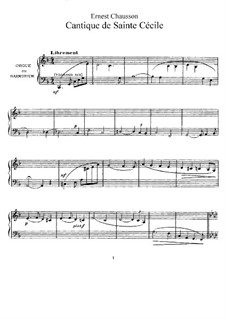 La légende de Sainte Cécile, Op.22: No.7 Cantique de Sainte Cécile by Ernest Chausson