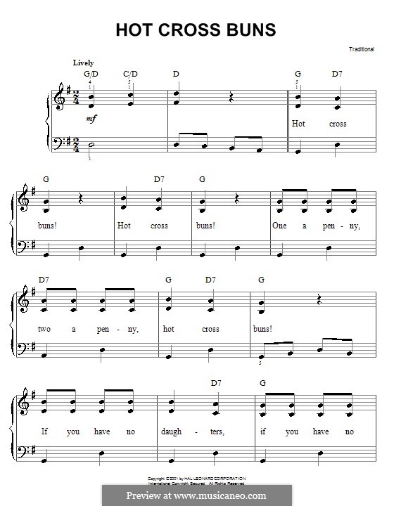 Hot Cross Buns Song Trumpet Notes.