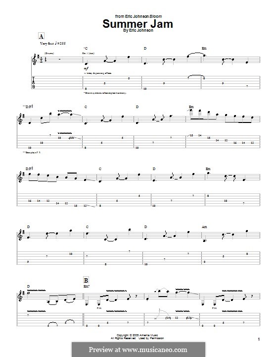 Summer Jam: For guitar with tab by Eric Johnson