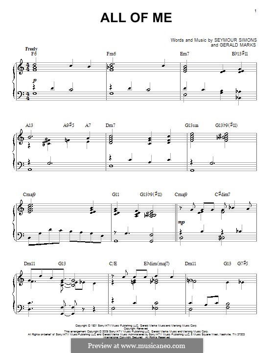 all of me piano
