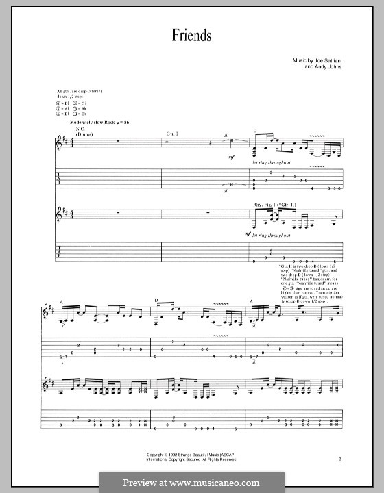 Friends: For guitar with tab by Andy Johns