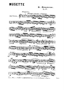 Musette for Oboe, Clarinet and Bassoon, Op.47: Musette for Oboe, Clarinet and Bassoon by Georges Jean Pfeiffer