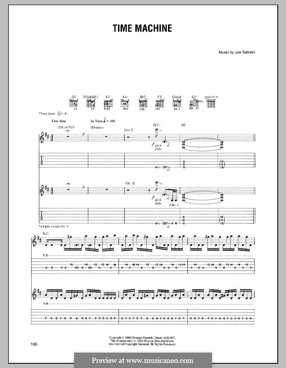 Time Machine: For guitar with tab by Joe Satriani
