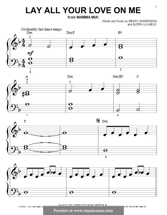 Lay All Your Love On Me - ABBA - ESL worksheet by chrysalis