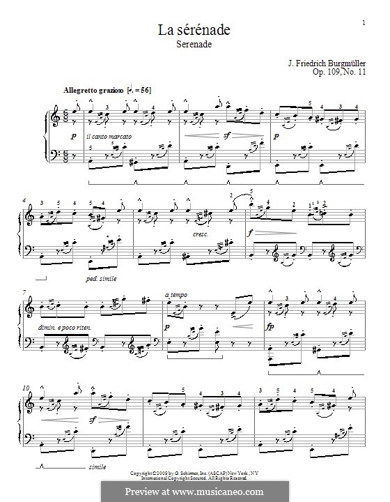 Etude No.11: For piano by Johann Friedrich Burgmüller