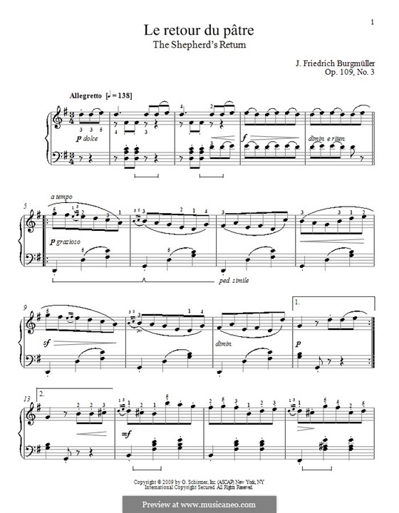 Etude No.3: For piano by Johann Friedrich Burgmüller