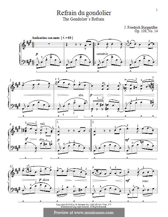 Etude No.14: For piano by Johann Friedrich Burgmüller