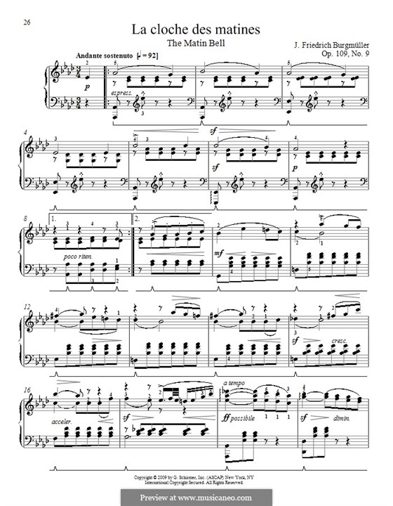 Etude No.9: For piano by Johann Friedrich Burgmüller