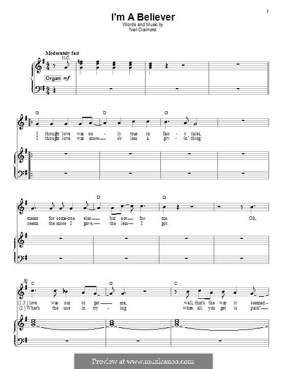 im a believer sheet music im a believer sheet music