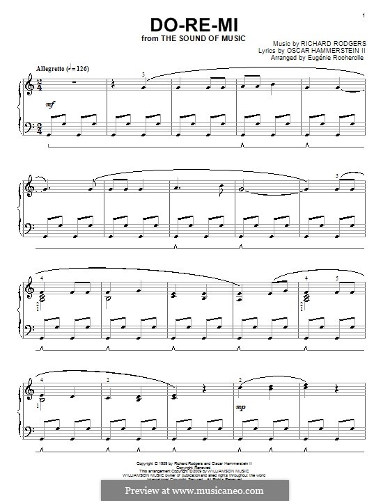 Do-Re-Mi (from The Sound of Music): For piano (high quality sheet music) by Richard Rodgers