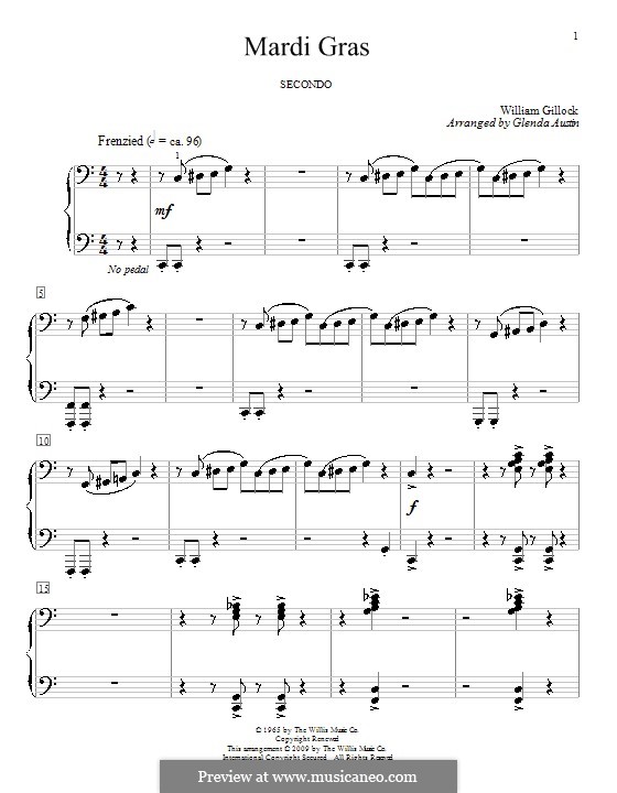 Mardi Gras by G. Austin sheet music on MusicaNeo