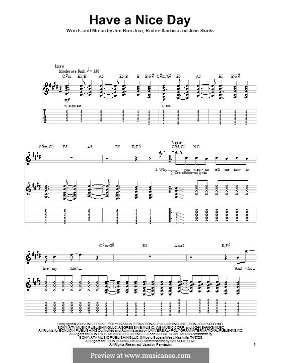 BON JOVI HAVE A NICE DAY サイン入り Have a Nice Day (Bon Jovi) by J.M.