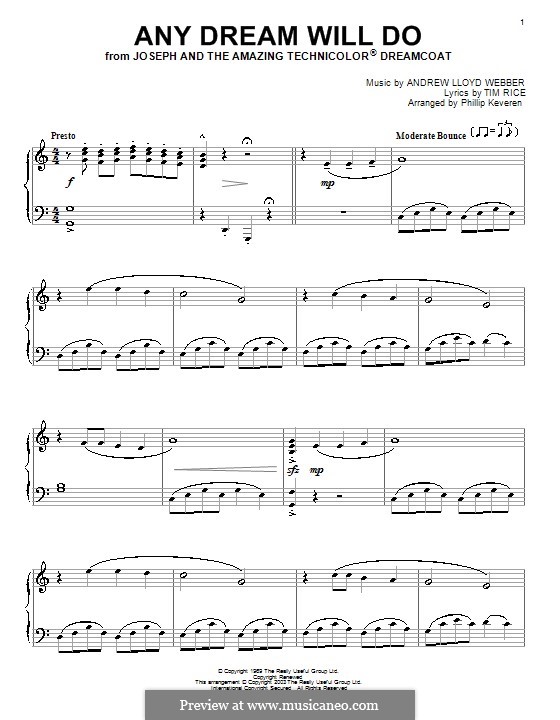 Any Dream Will Do (Joseph and The Amazing Technicolor Dreamcoat) by A.L