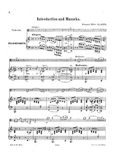 Introduction and Mazurka, Op.33 No.2: Introduction and Mazurka by Hermann Ritter