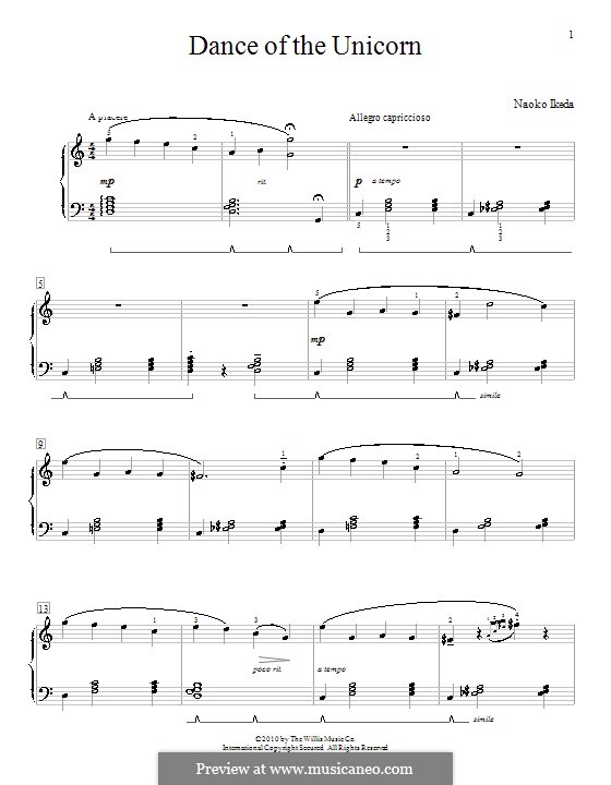 Dance of the Unicorn: For piano by Naoko Ikeda