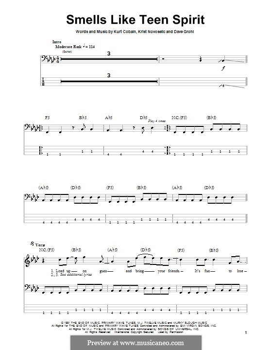 Smells like teen соло. Табы Нирвана на бас гитаре. Smells like teen Spirit табы для гитары. Табулатура Нирвана smells like teen Spirit. Nirvana smells like teen Spirit табулатура.