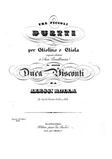 Three Duos for Violin and Viola, BI 91, 83, 52 Op.17: Three Duos for Violin and Viola by Alessandro Rolla
