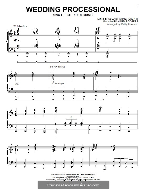 Wedding Processional: For piano by Richard Rodgers