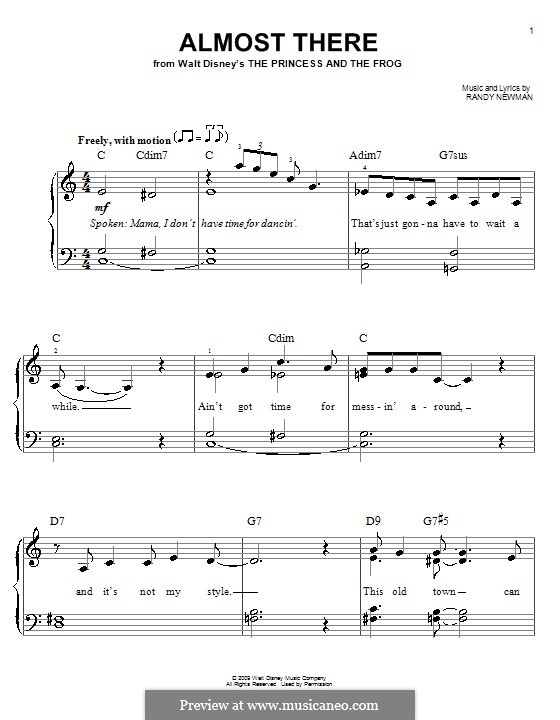 Almost There: For easy piano by Anika Noni Rose