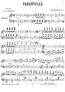 Tarantella in B Minor, Op.6: Tarantella in B Minor by Anton Rubinstein