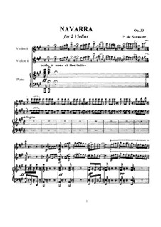 Navarra, Op.33: For violin and piano by Pablo de Sarasate