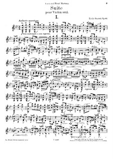 Suite for Violin, Op.68: Suite for Violin by Émile Sauret