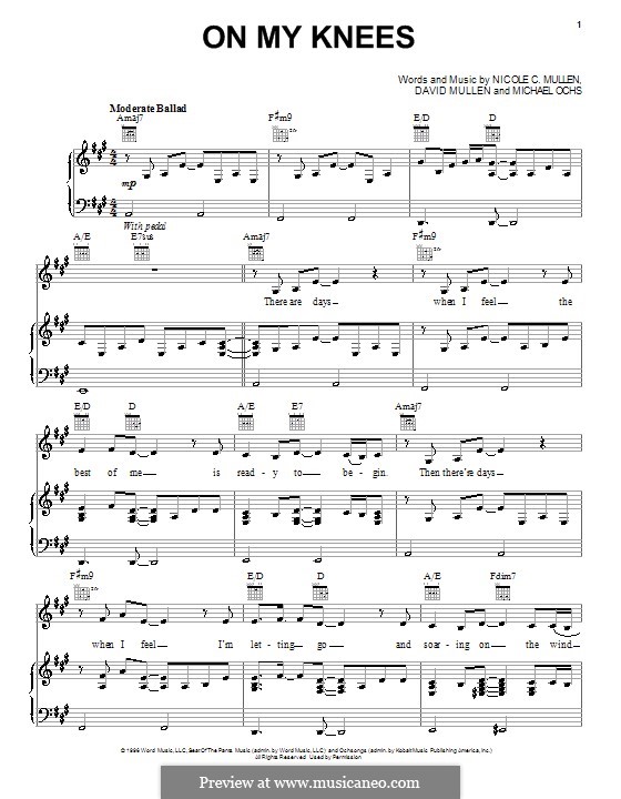 On My Knees: For voice and piano (or guitar) by David Mullen, Michael Ochs