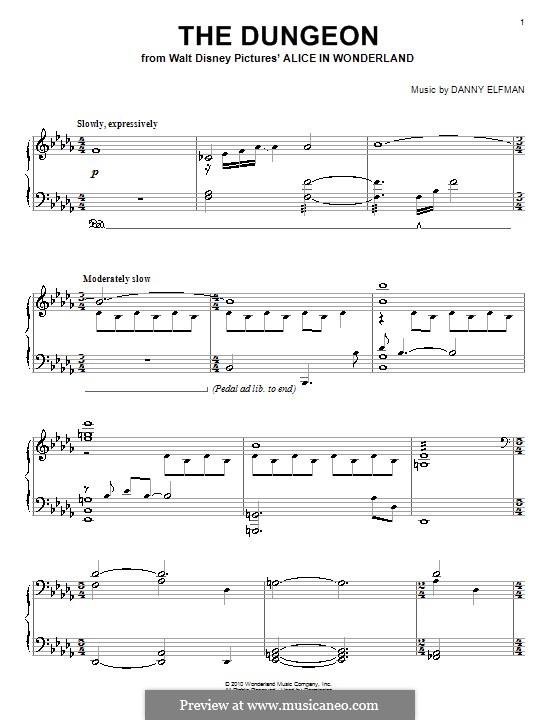 The Dungeon: For piano by Danny Elfman
