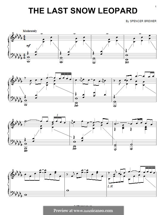 The Last Snow Leopard: For piano by Spencer Brewer