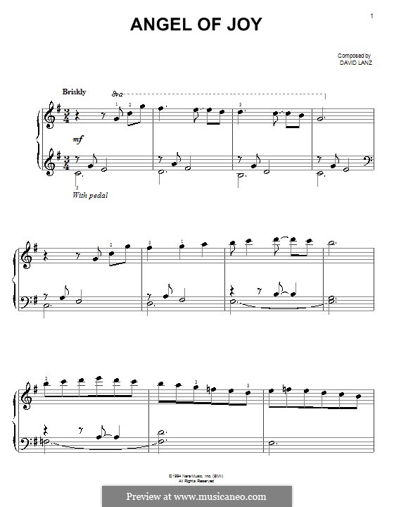 Angel of Joy: For easy piano by David Lanz