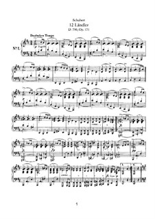 Twelve Ländler, D.790 Op.171: Complete set by Franz Schubert