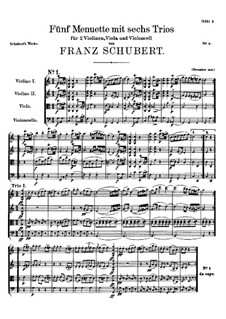 Five Minuets and Six Trios for Strings, D.89: Five Minuets and Six Trios for Strings by Franz Schubert