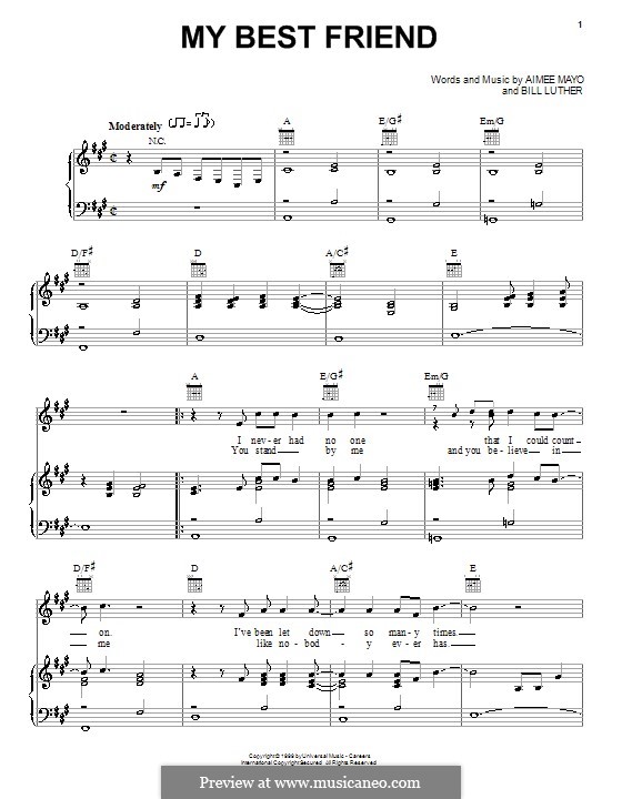Song Sheet Poster A4 Size My Best Friend Tim McGraw